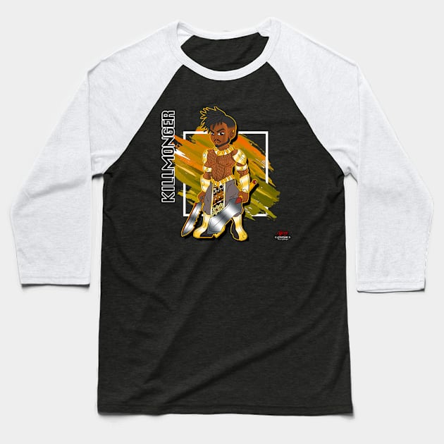 Killmonger Baseball T-Shirt by ajayegraphics